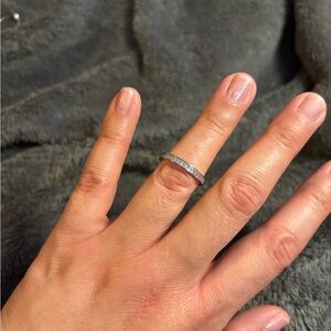 Sterling Baguette Eternity Ring - Silver